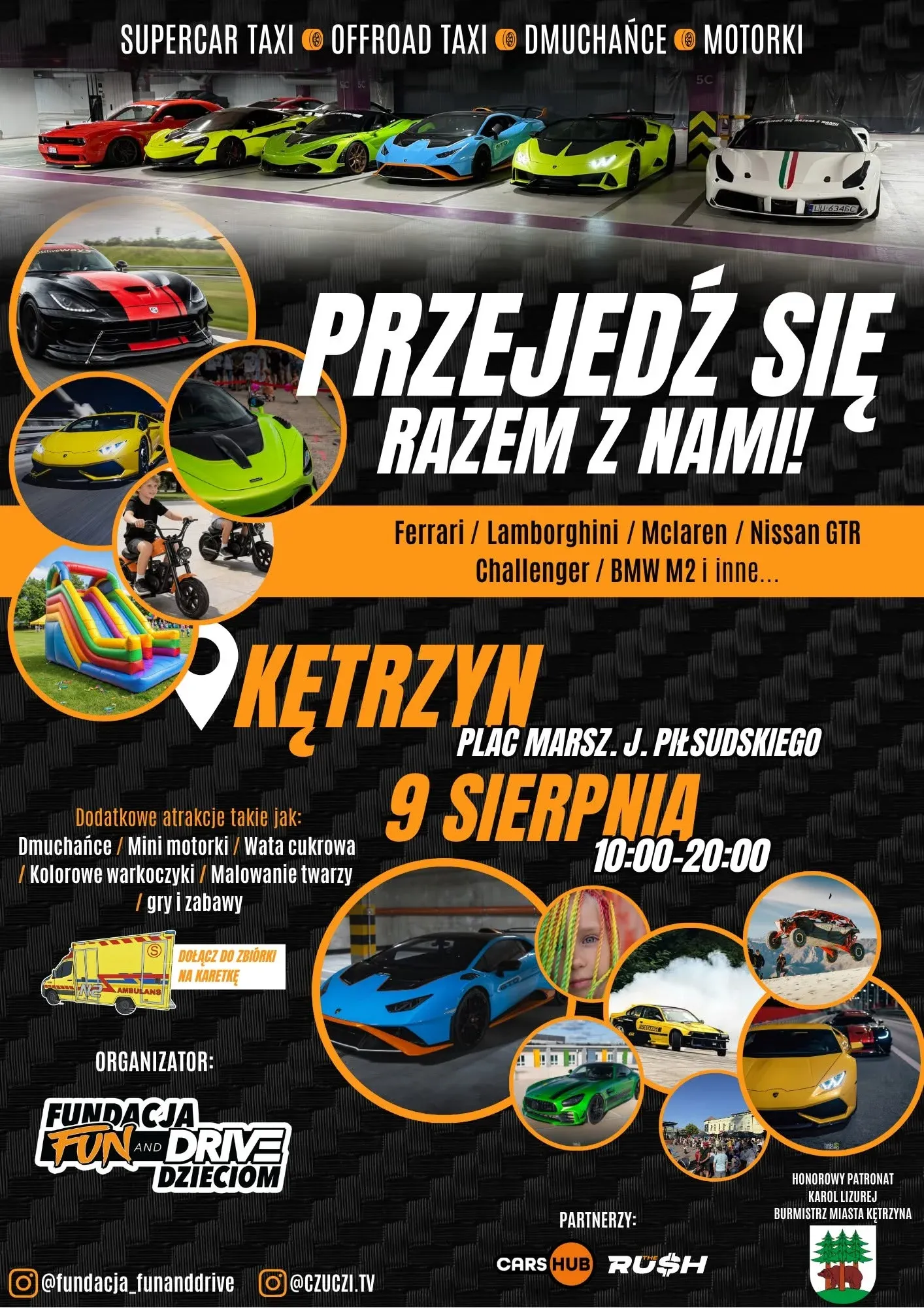 Ferrari, Lamborghini i McLaren w Kętrzynie. „Przejedź się razem z nami!”